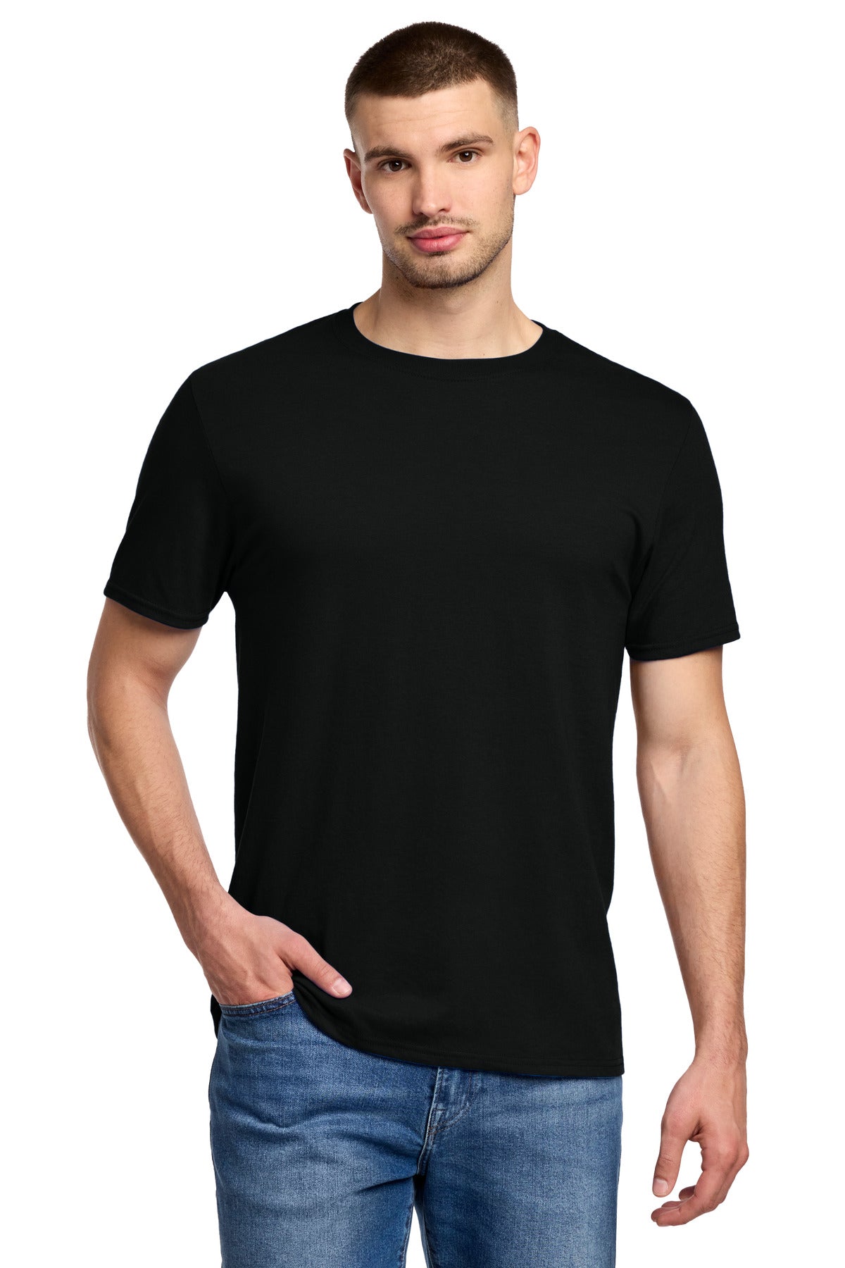 Jerzees Premium Blend Ring Spun T-Shirt - Black Ink - front