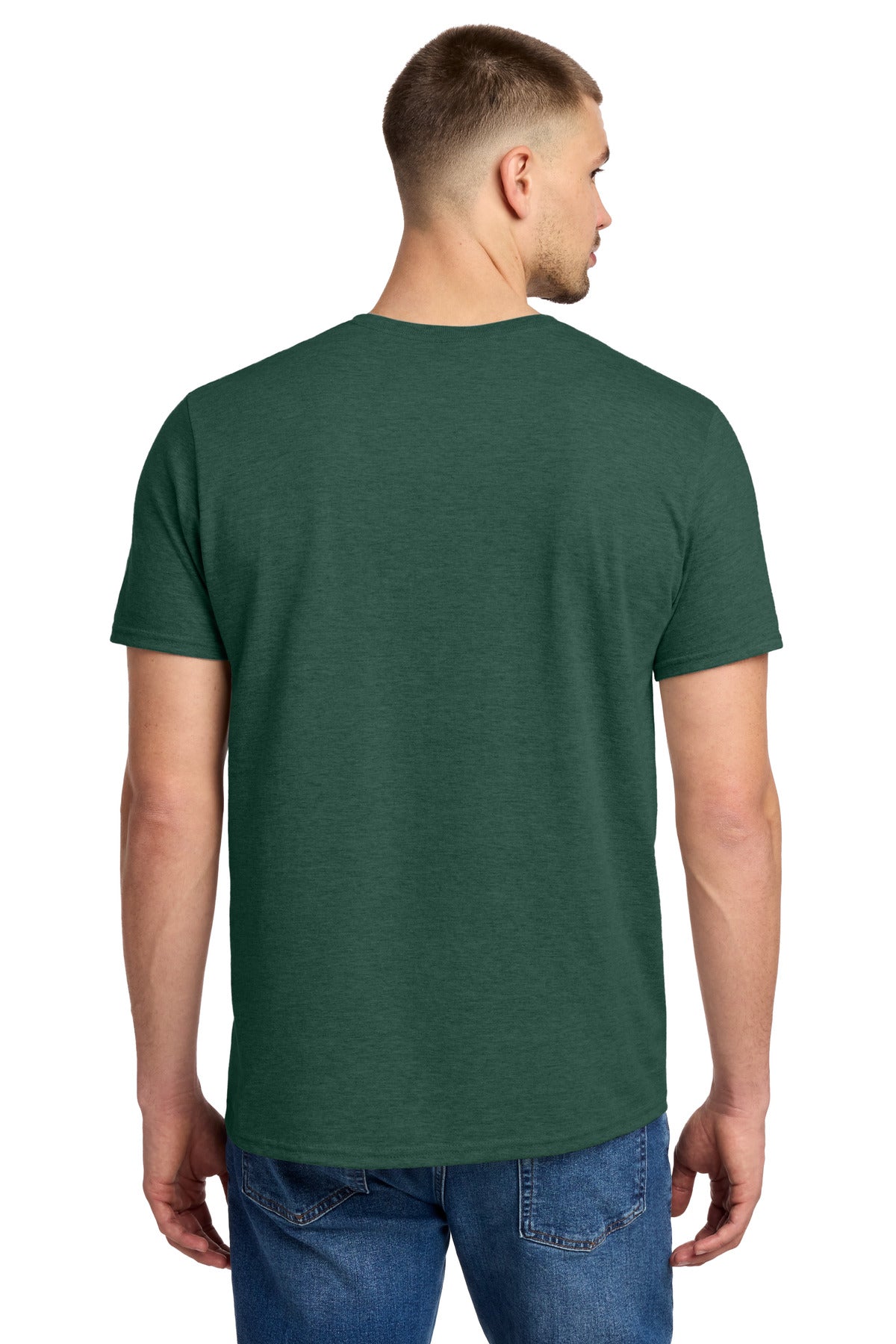 Jerzees Premium Blend Ring Spun T-Shirt - Forest Green Heather - back