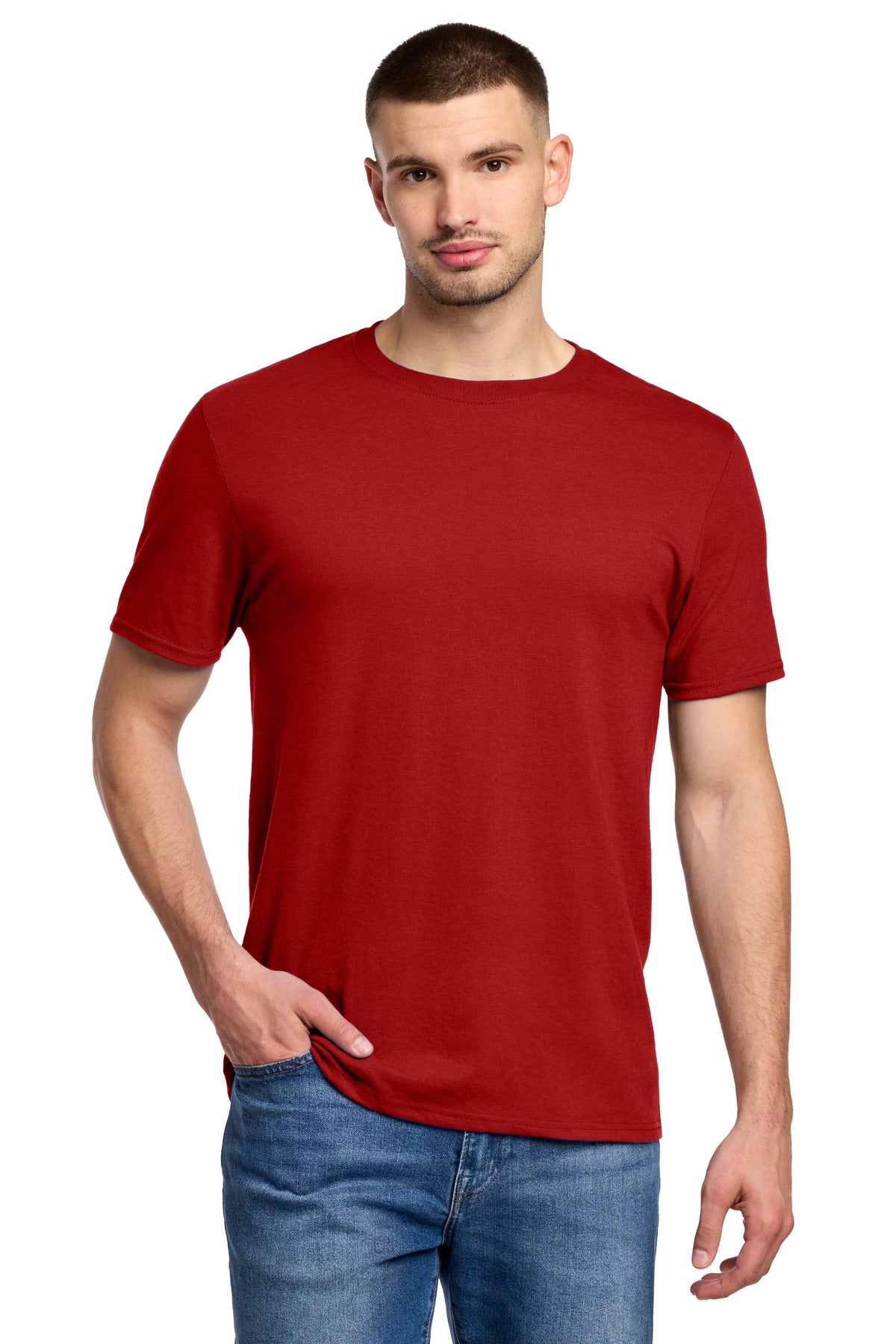 Jerzees Premium Blend Ring Spun T-Shirt - True Red - front