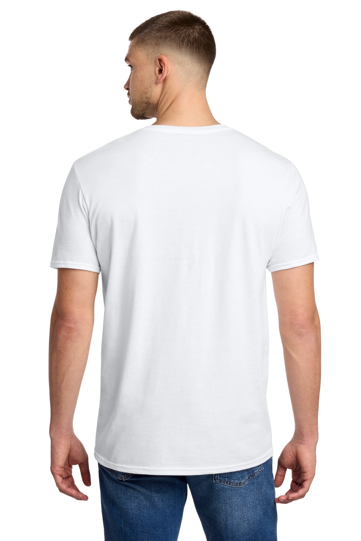 Jerzees Premium Blend Ring Spun T-Shirt - White - back