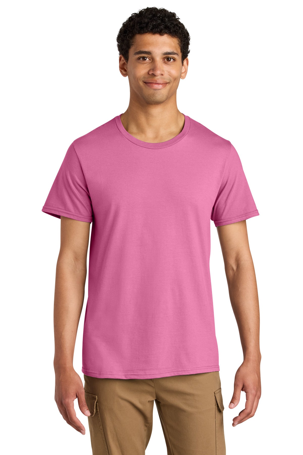 Jerzees Unisex Premium Combed Ring Spun Cotton Tee - Bubblegum - front
