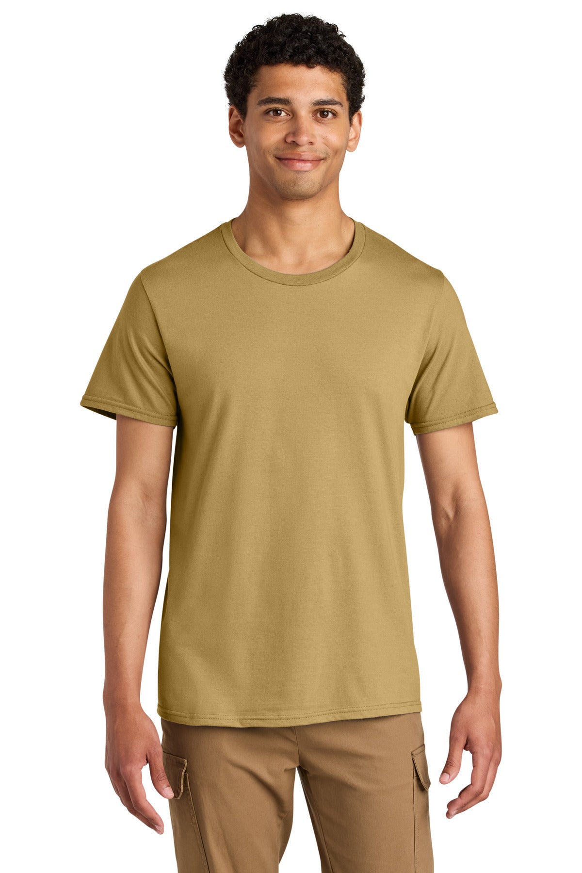 Jerzees Unisex Premium Combed Ring Spun Cotton Tee - Butterscotch - front