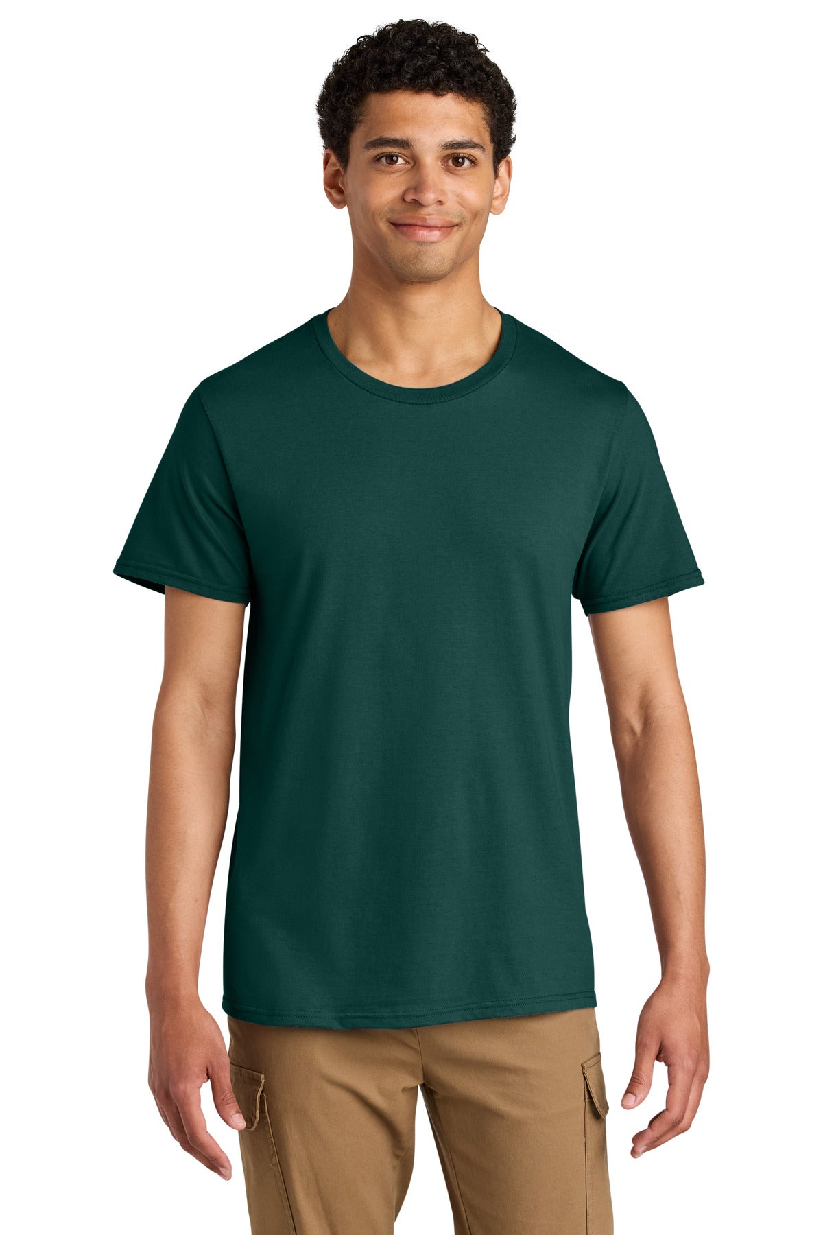 Jerzees Unisex Premium Combed Ring Spun Cotton Tee - Deep Emerald - front