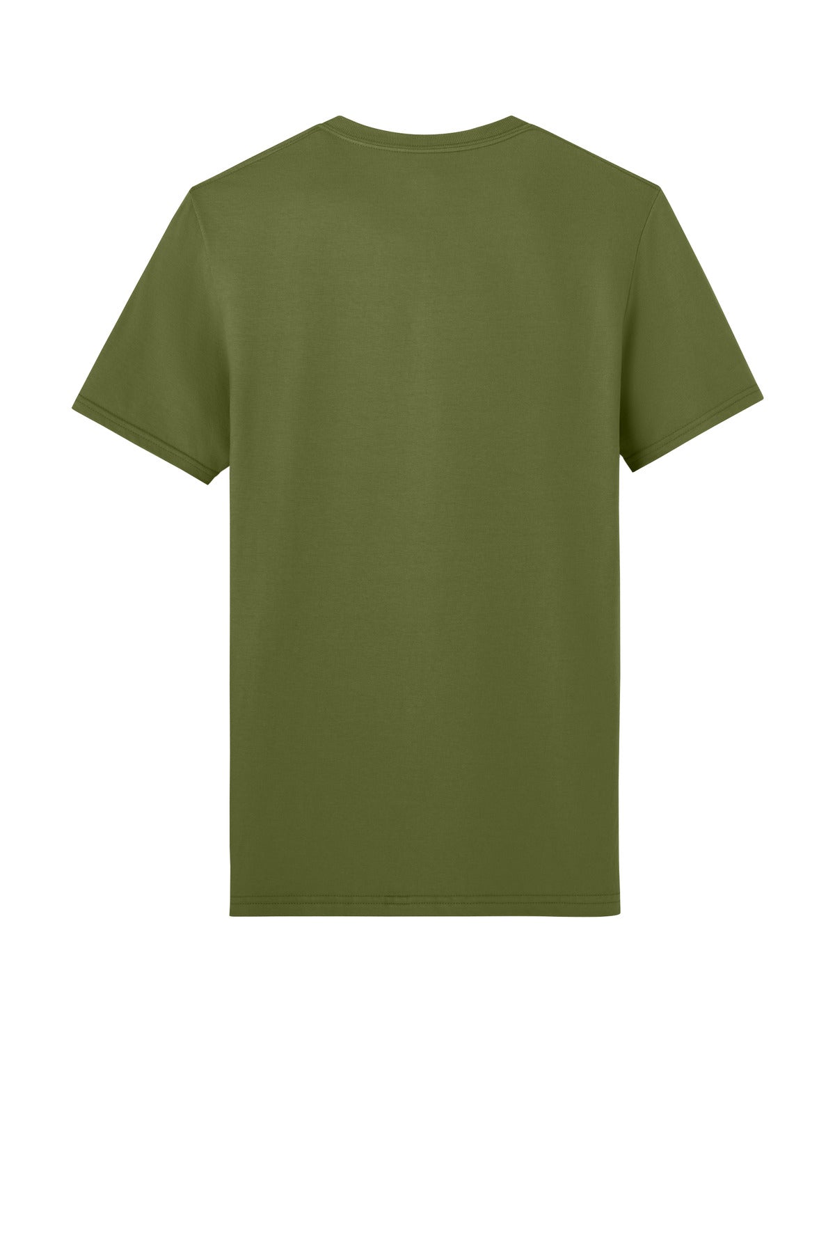 Jerzees Unisex Premium Combed Ring Spun Cotton Tee - Olive Oil - flat back