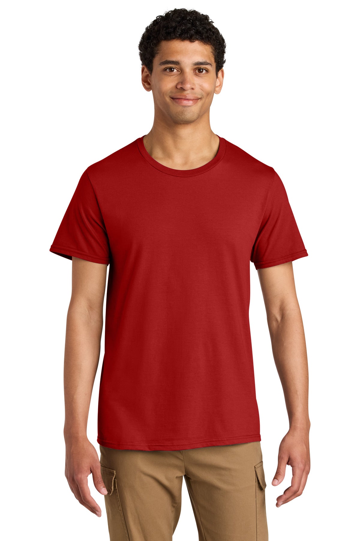 Jerzees Unisex Premium Combed Ring Spun Cotton Tee - True Red - front