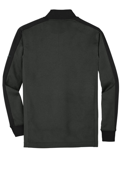 Nike Dri-FIT 1/2-Zip Cover-Up - Anthracite Heather/ Black - flat back