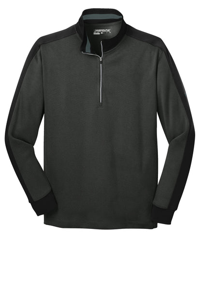 Nike Dri-FIT 1/2-Zip Cover-Up - Anthracite Heather/ Black - flat front