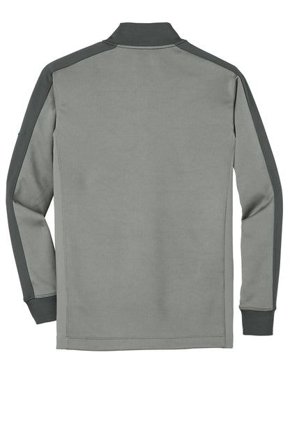 Nike Dri-FIT 1/2-Zip Cover-Up - Athletic Grey Heather/ Dark Grey - flat back