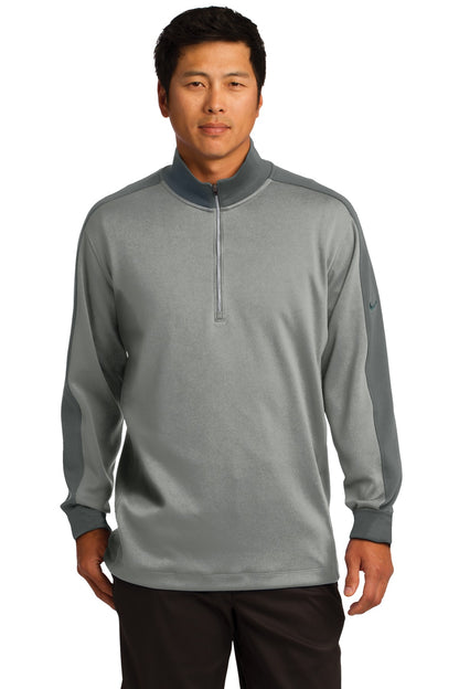 Nike Dri-FIT 1/2-Zip Cover-Up - Athletic Grey Heather/ Dark Grey - front