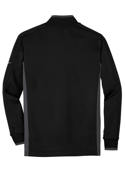 Nike Dri-FIT 1/2-Zip Cover-Up - Black/ Dark Grey/ White - flat back