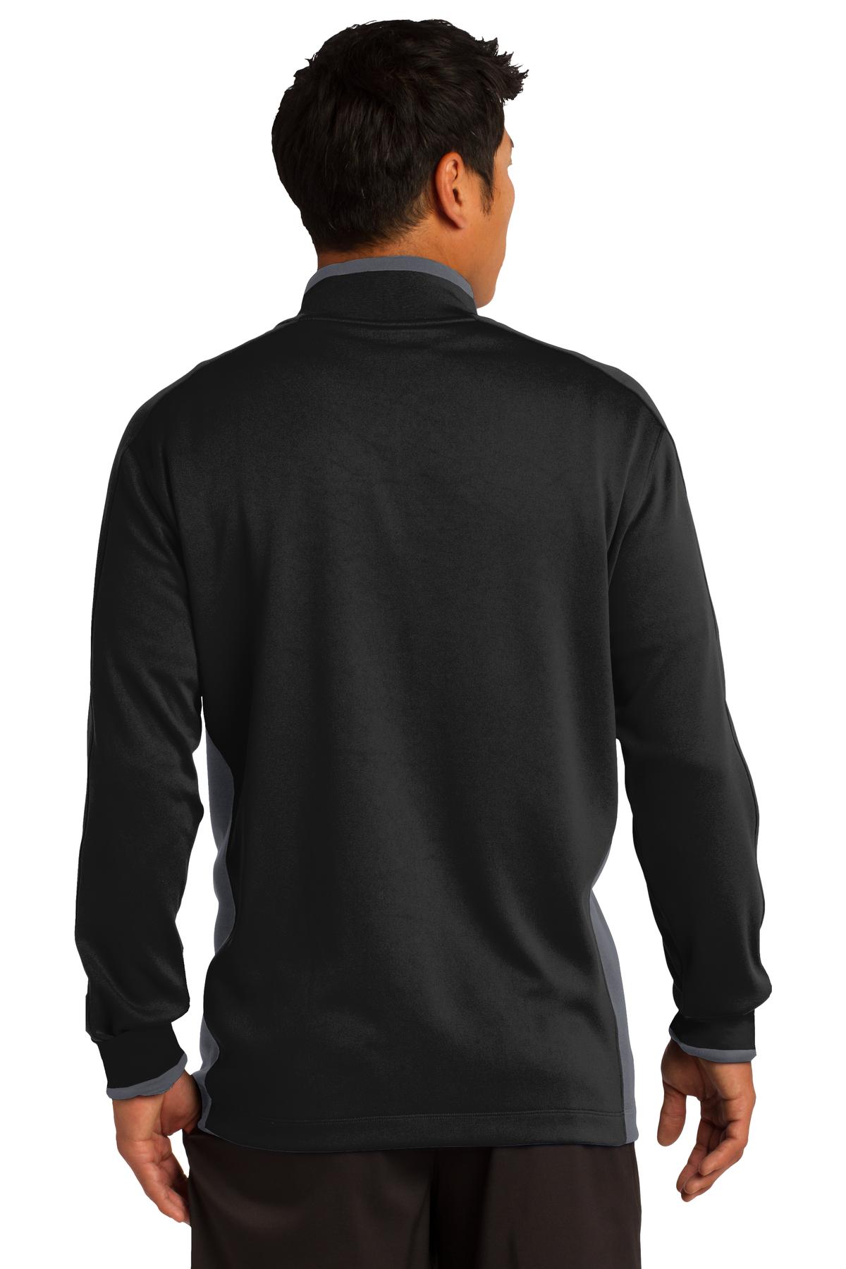 Nike Dri-FIT 1/2-Zip Cover-Up - Black/ Dark Grey/ White - back