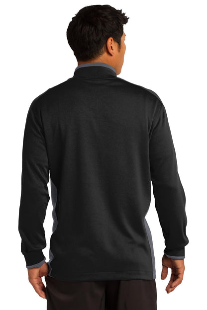 Nike Dri-FIT 1/2-Zip Cover-Up - Black/ Dark Grey/ White - back
