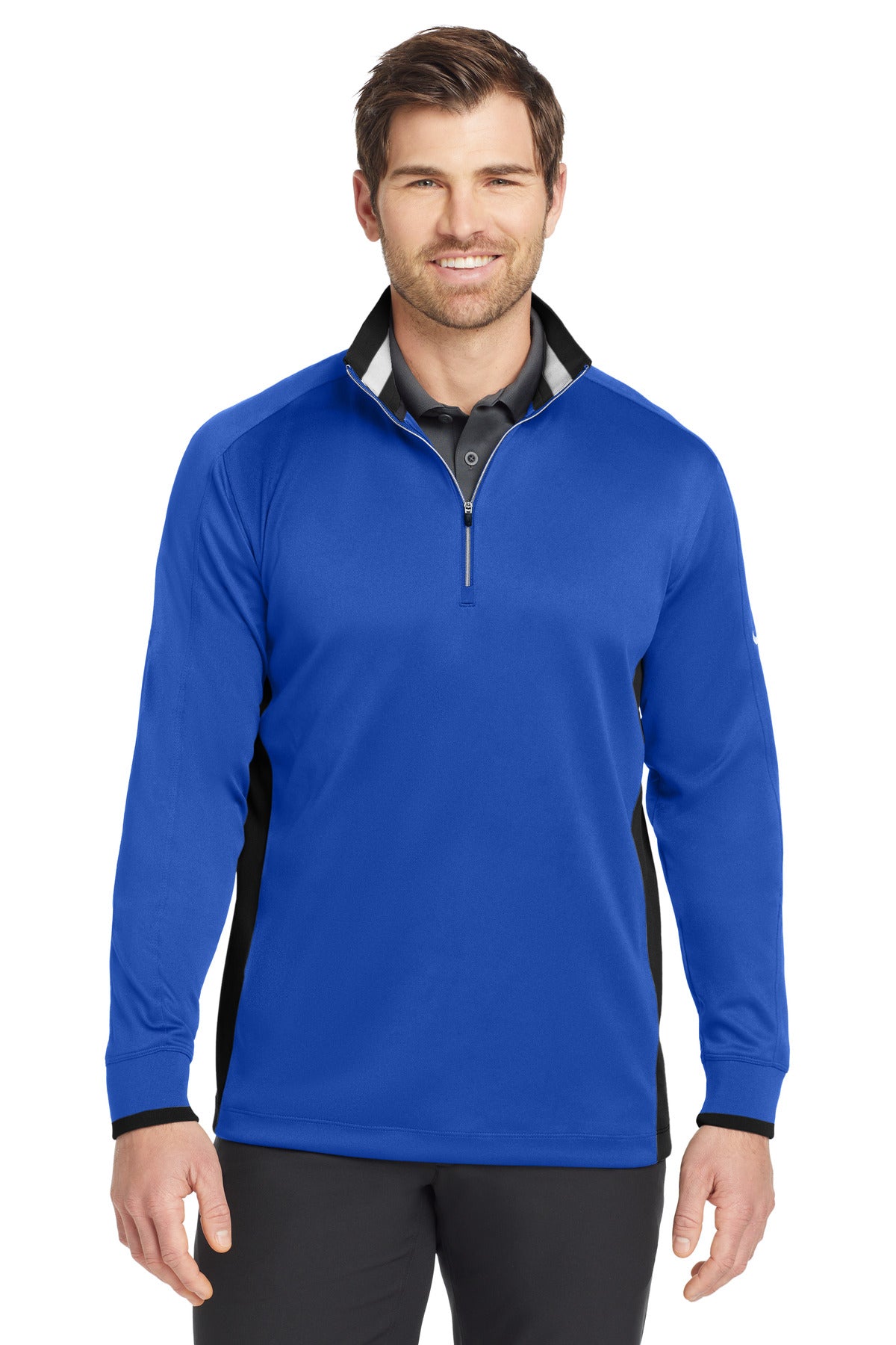 Nike Dri-FIT 1/2-Zip Cover-Up - Game Royal/ Black/ White - front