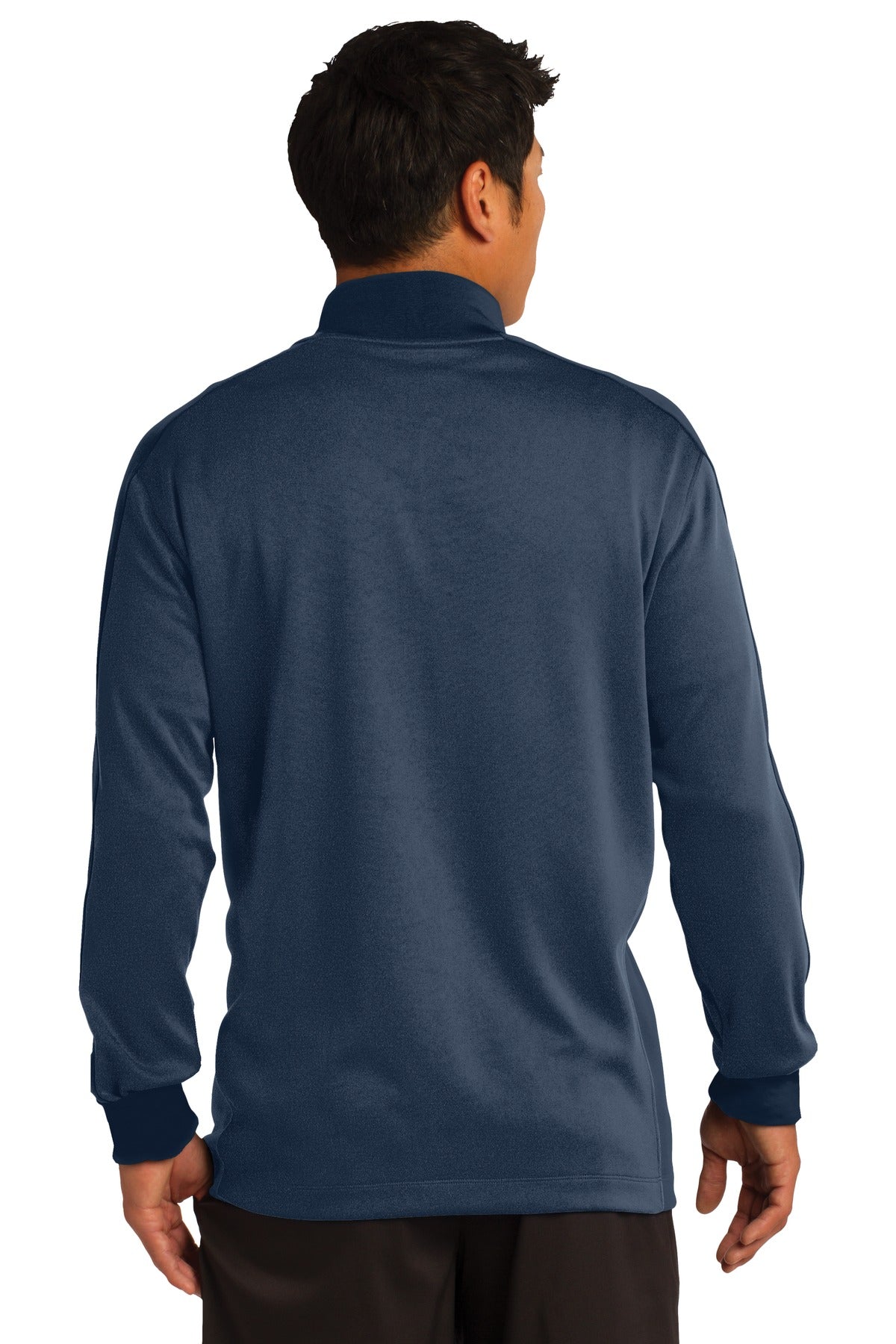 Nike Dri-FIT 1/2-Zip Cover-Up - Midnight Navy Heather/ Midnight Navy - back
