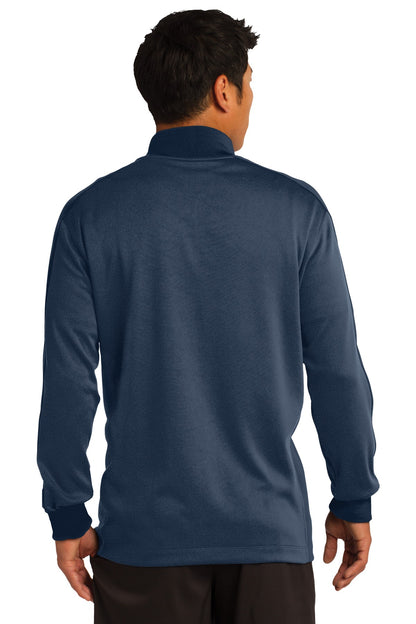 Nike Dri-FIT 1/2-Zip Cover-Up - Midnight Navy Heather/ Midnight Navy - back