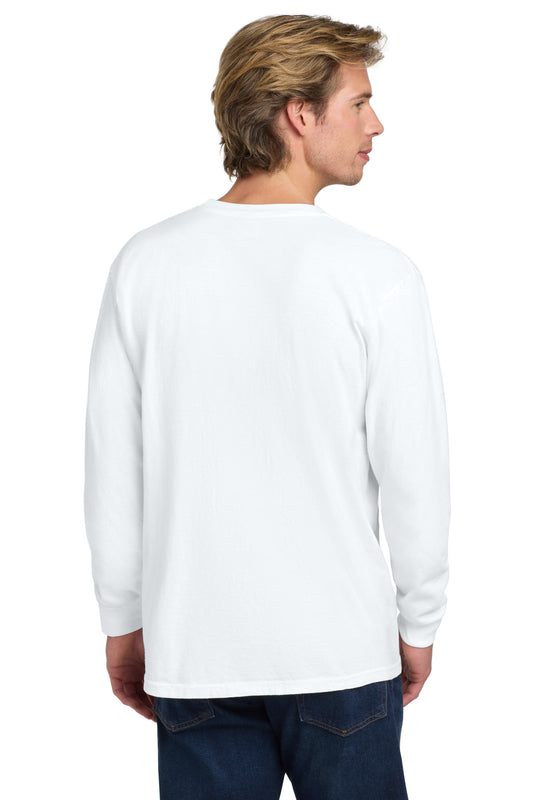 COMFORT COLORS Heavyweight Ring Spun Long Sleeve Tee - White - back