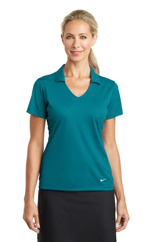 Nike Women's Dri-FIT Vertical Mesh Polo - Blustery - front