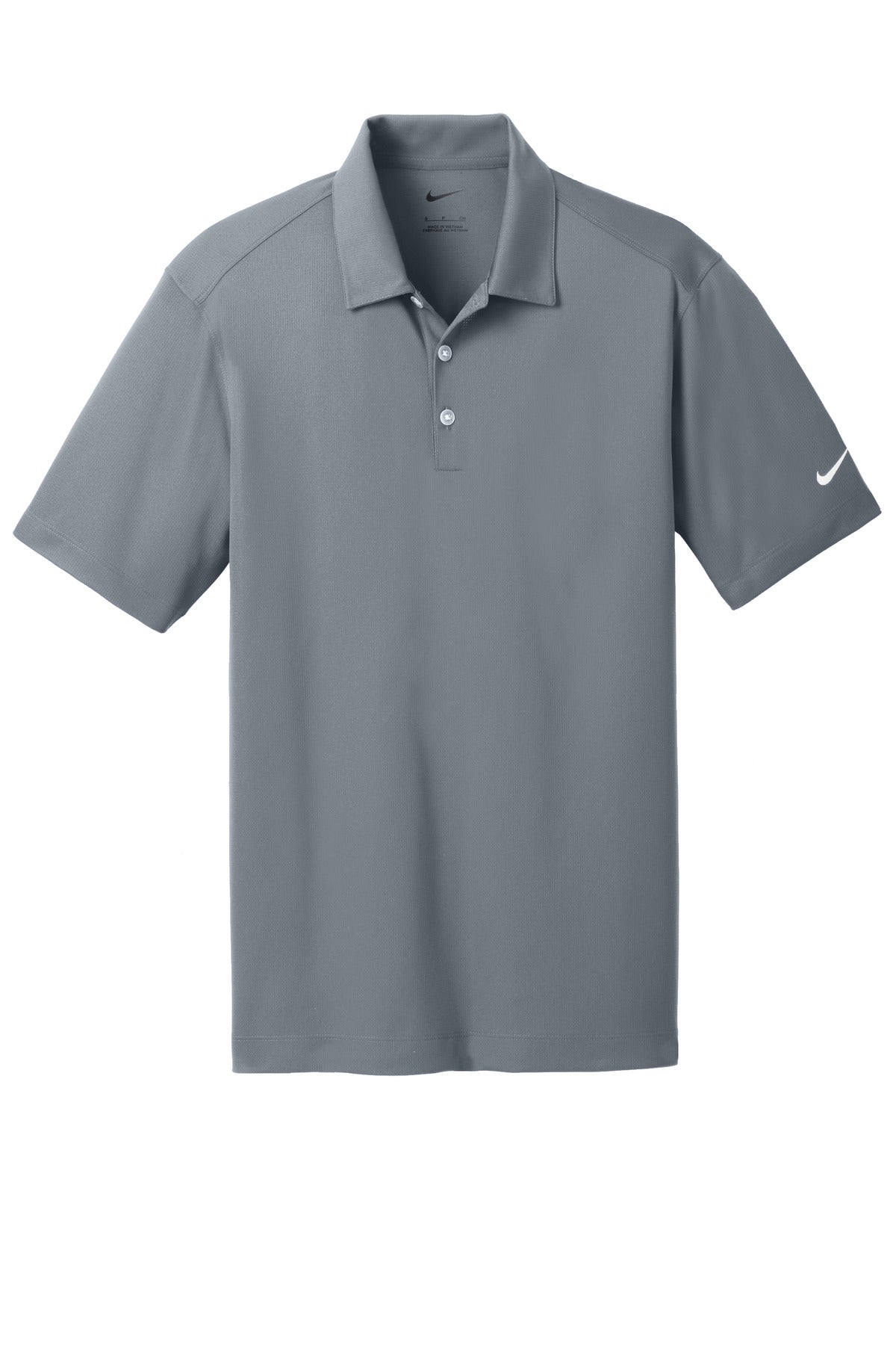 Nike Dri-FIT Vertical Mesh Polo - Cool Grey - flat front