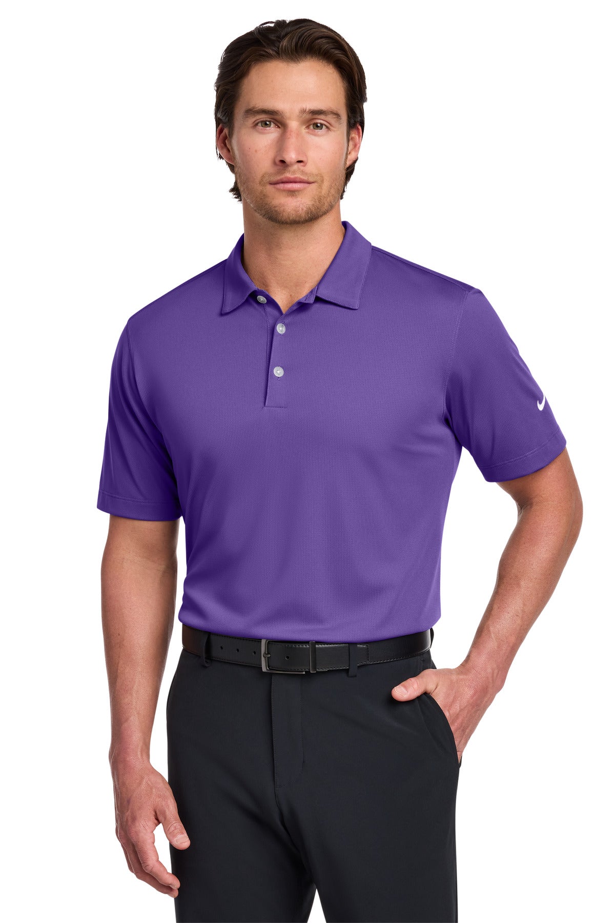 Nike Dri-FIT Vertical Mesh Polo - Court Purple - front