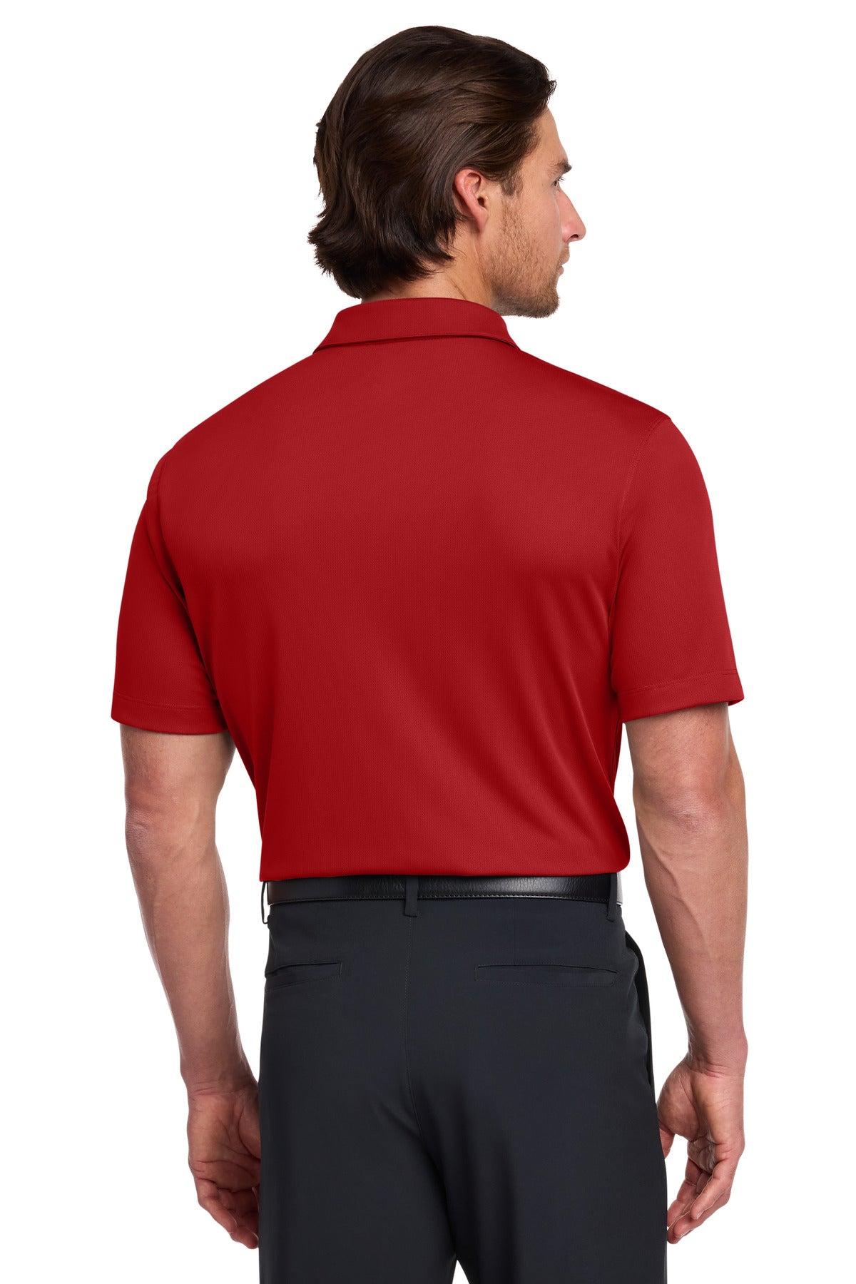 Nike Dri-FIT Vertical Mesh Polo - University Red - back