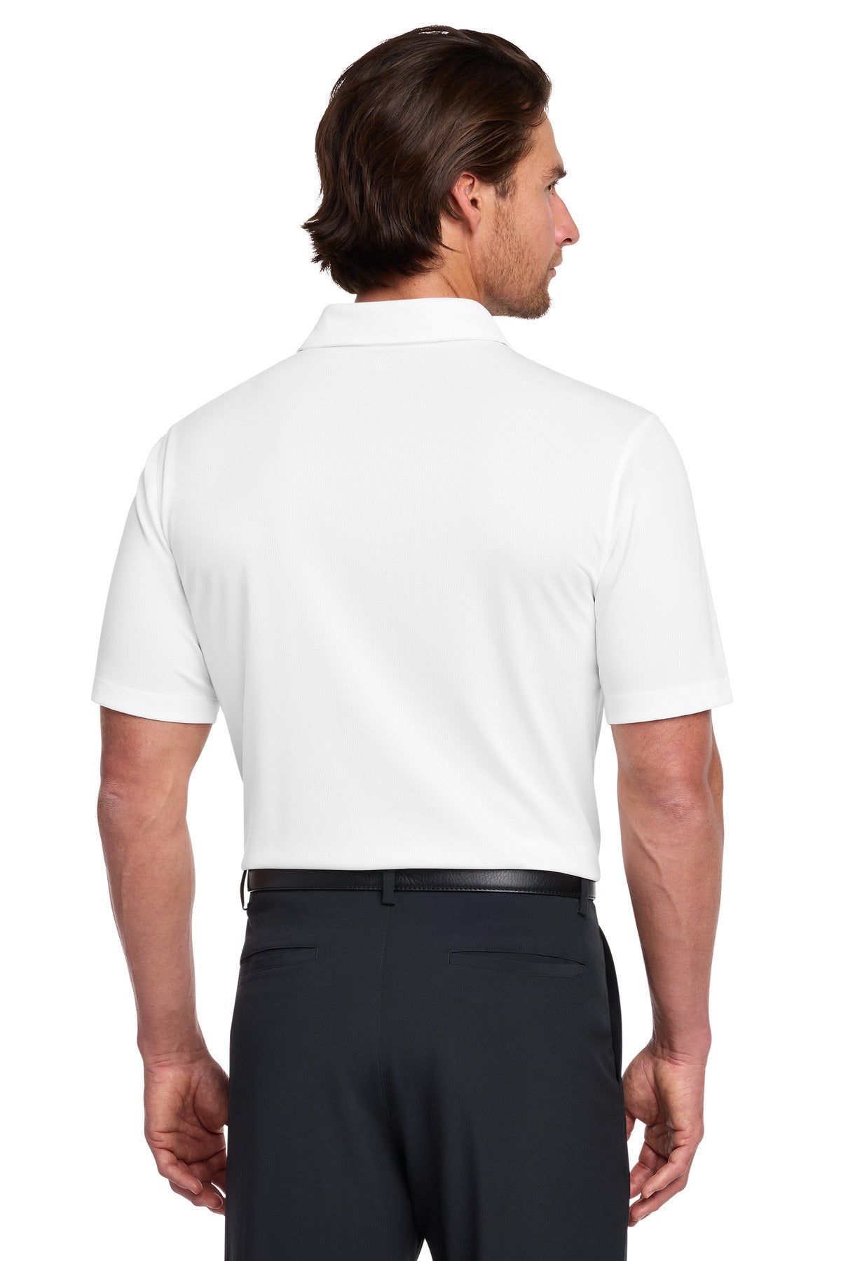 Nike Dri-FIT Vertical Mesh Polo - White - back