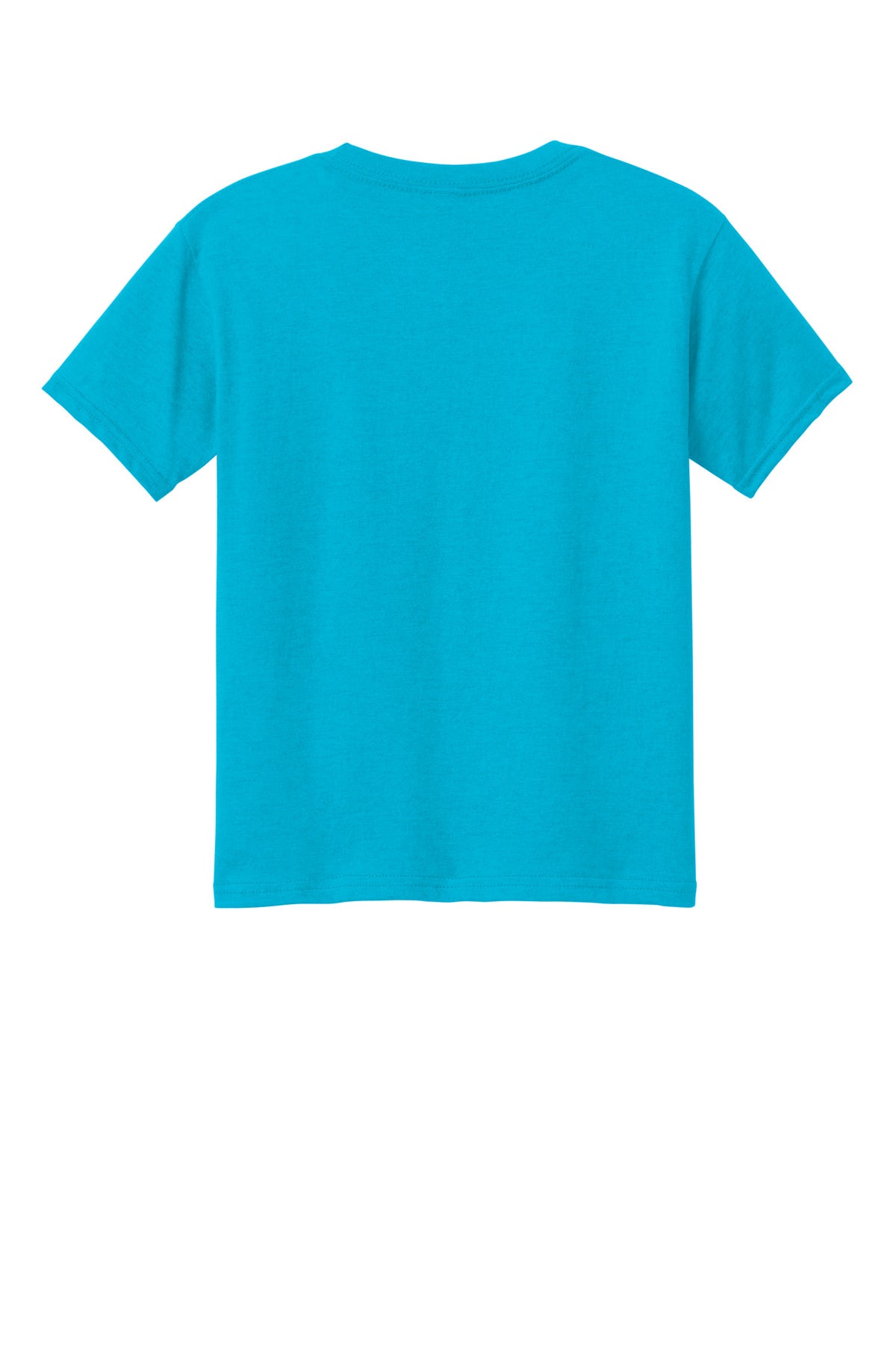 Gildan Youth Softstyle CVC Tee - Caribbean Mist - flat back