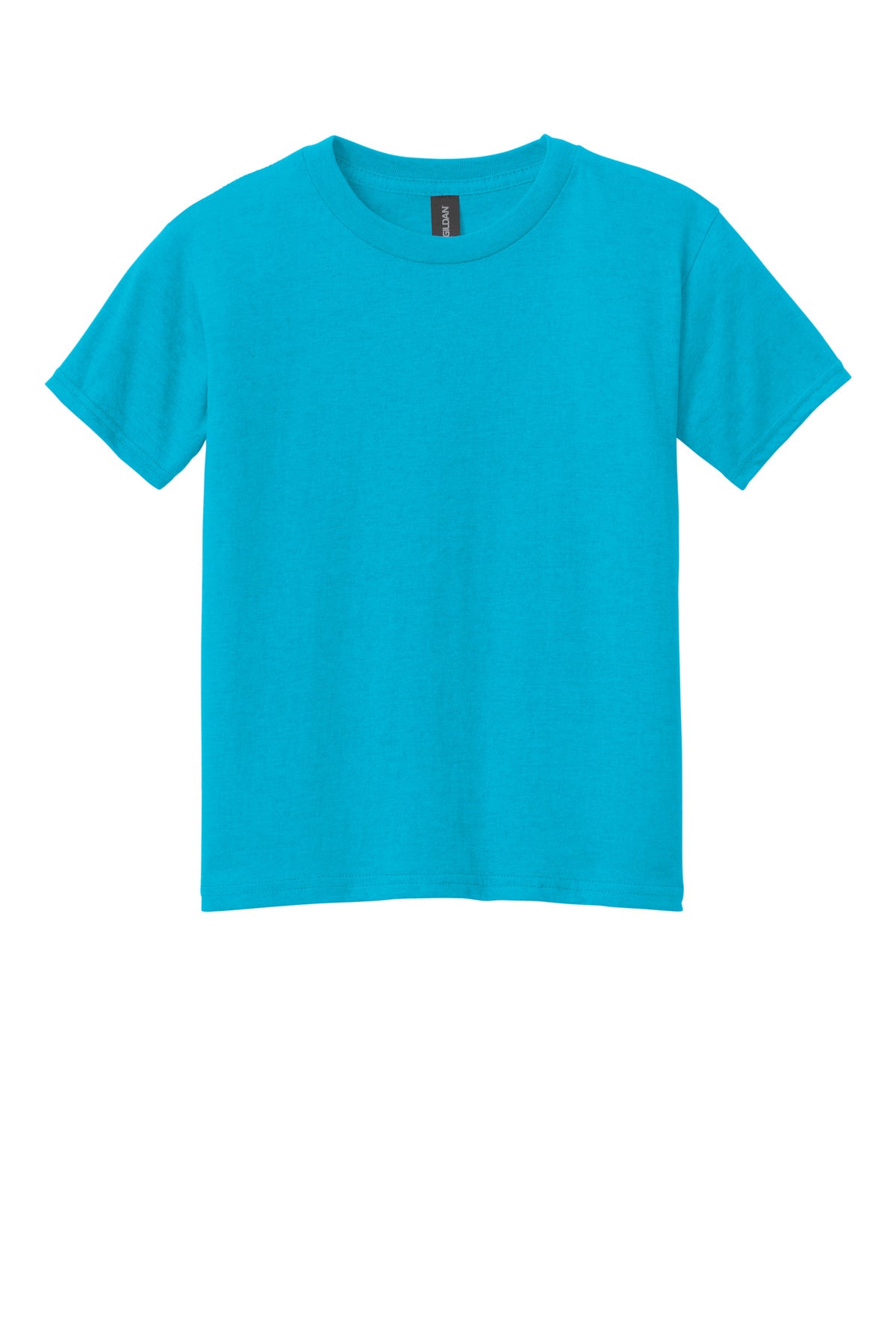 Gildan Youth Softstyle CVC Tee - Caribbean Mist - flat front