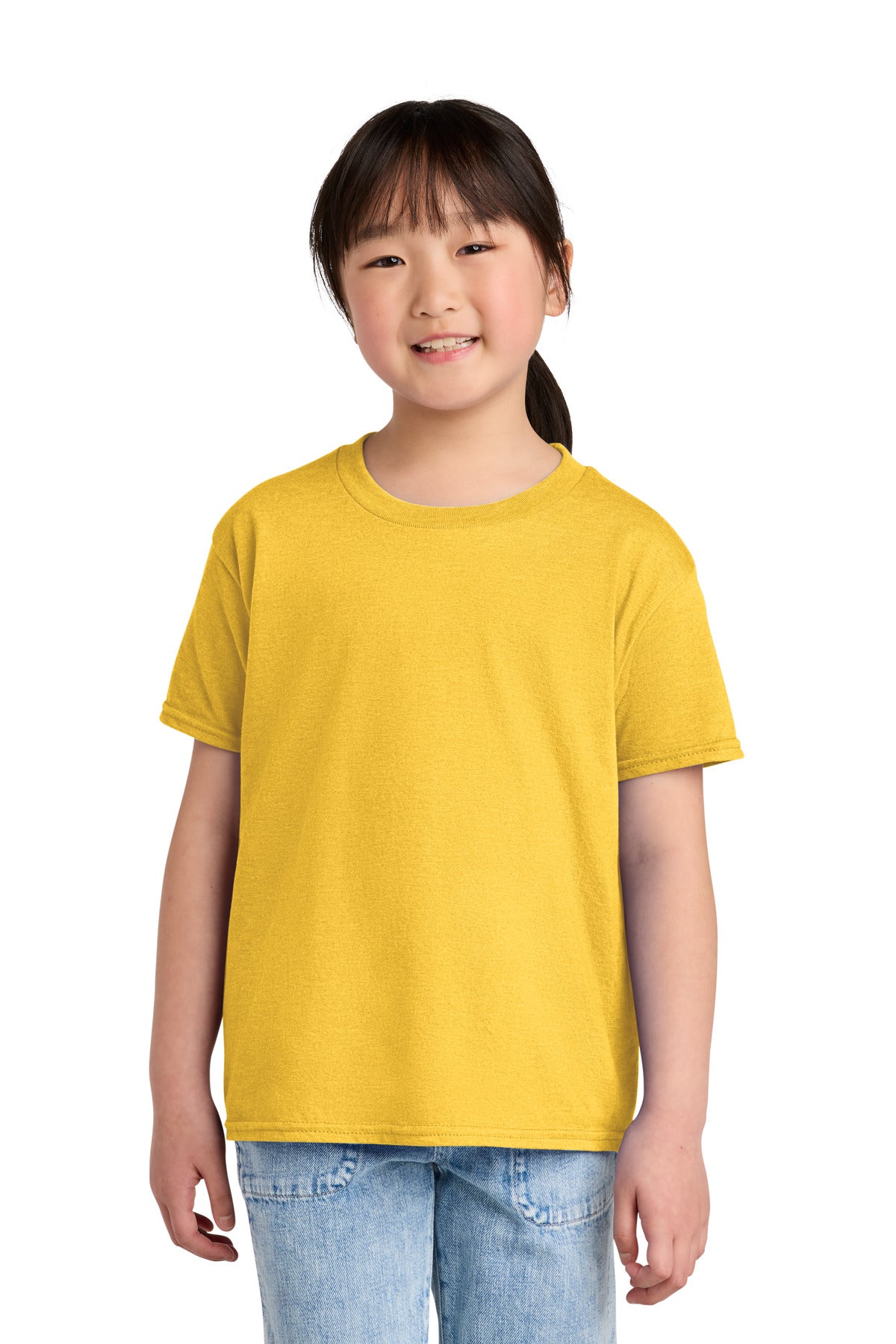 Gildan Youth Softstyle CVC Tee - Daisy Mist - front