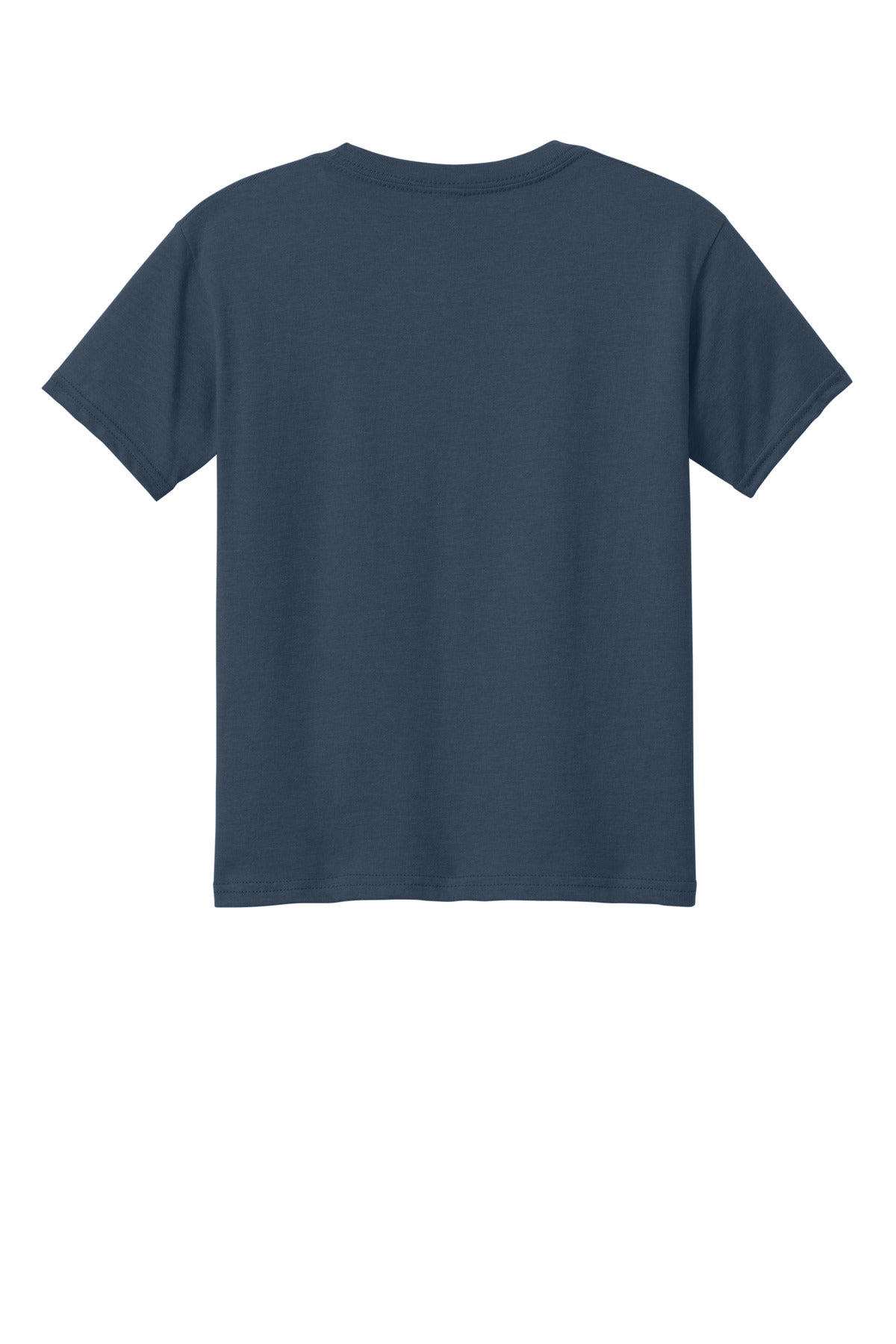 Gildan Youth Softstyle CVC Tee - Navy Mist - flat back