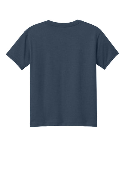 Gildan Youth Softstyle CVC Tee - Navy Mist - flat back