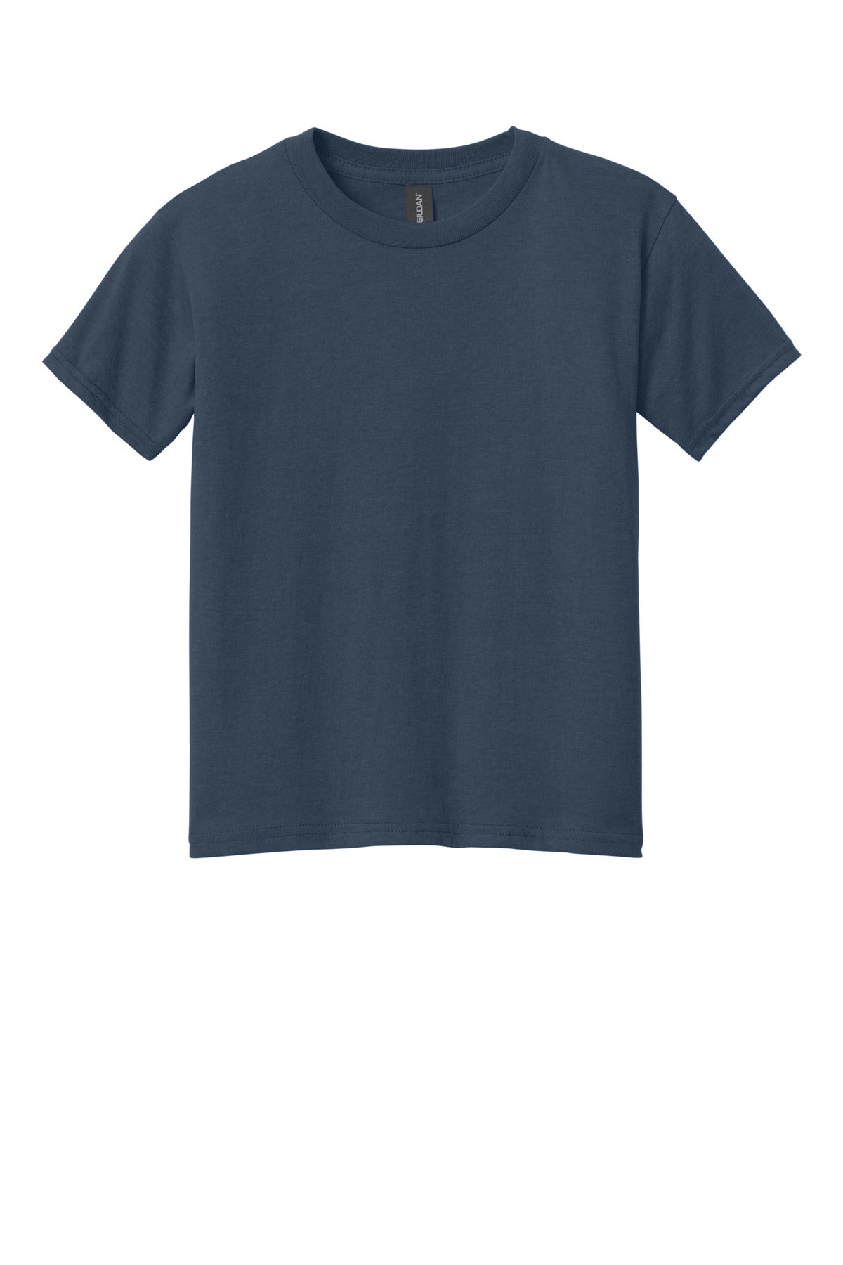 Gildan Youth Softstyle CVC Tee - Navy Mist - flat front
