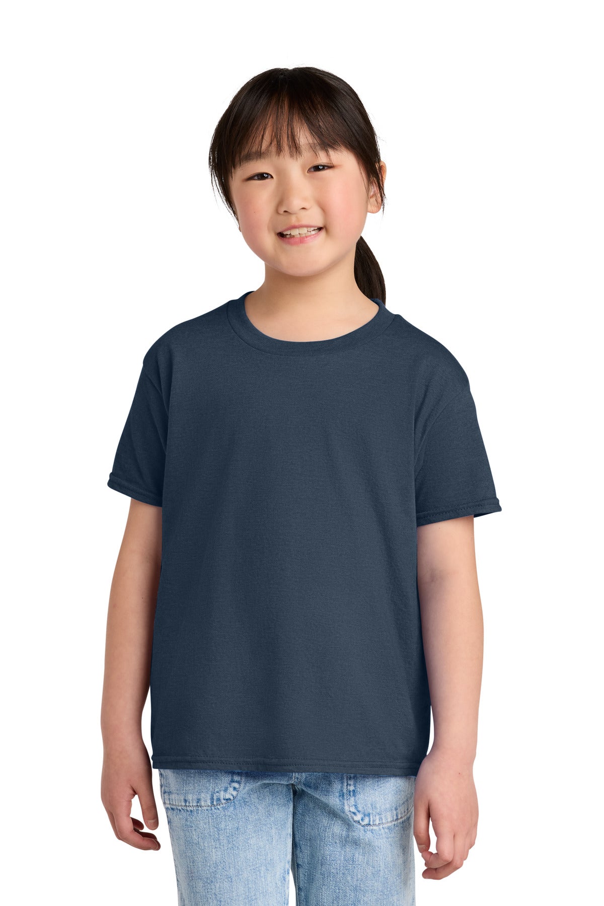 Gildan Youth Softstyle CVC Tee - Navy Mist - front