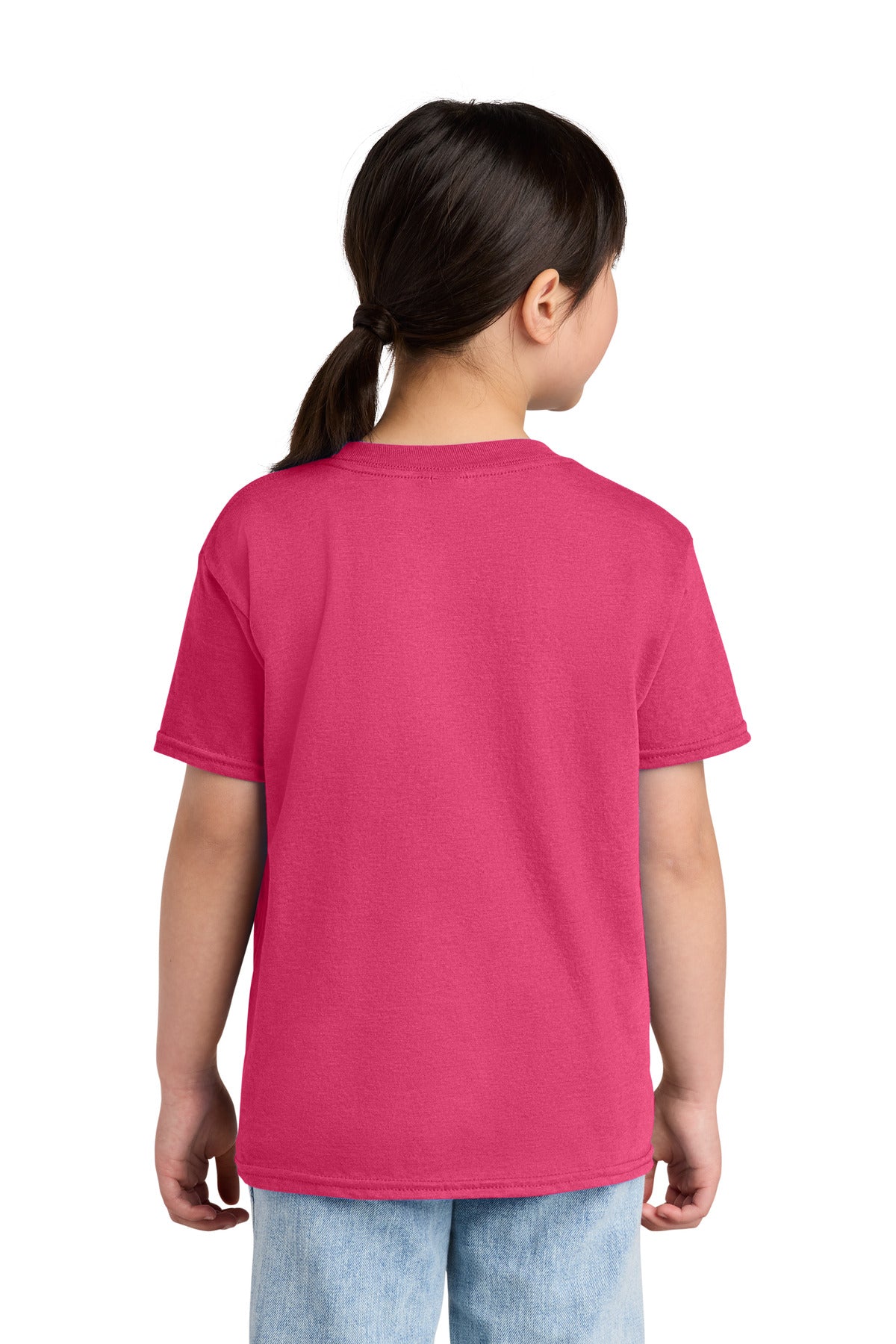 Gildan Youth Softstyle CVC Tee - Pink Lemonade Mist - back