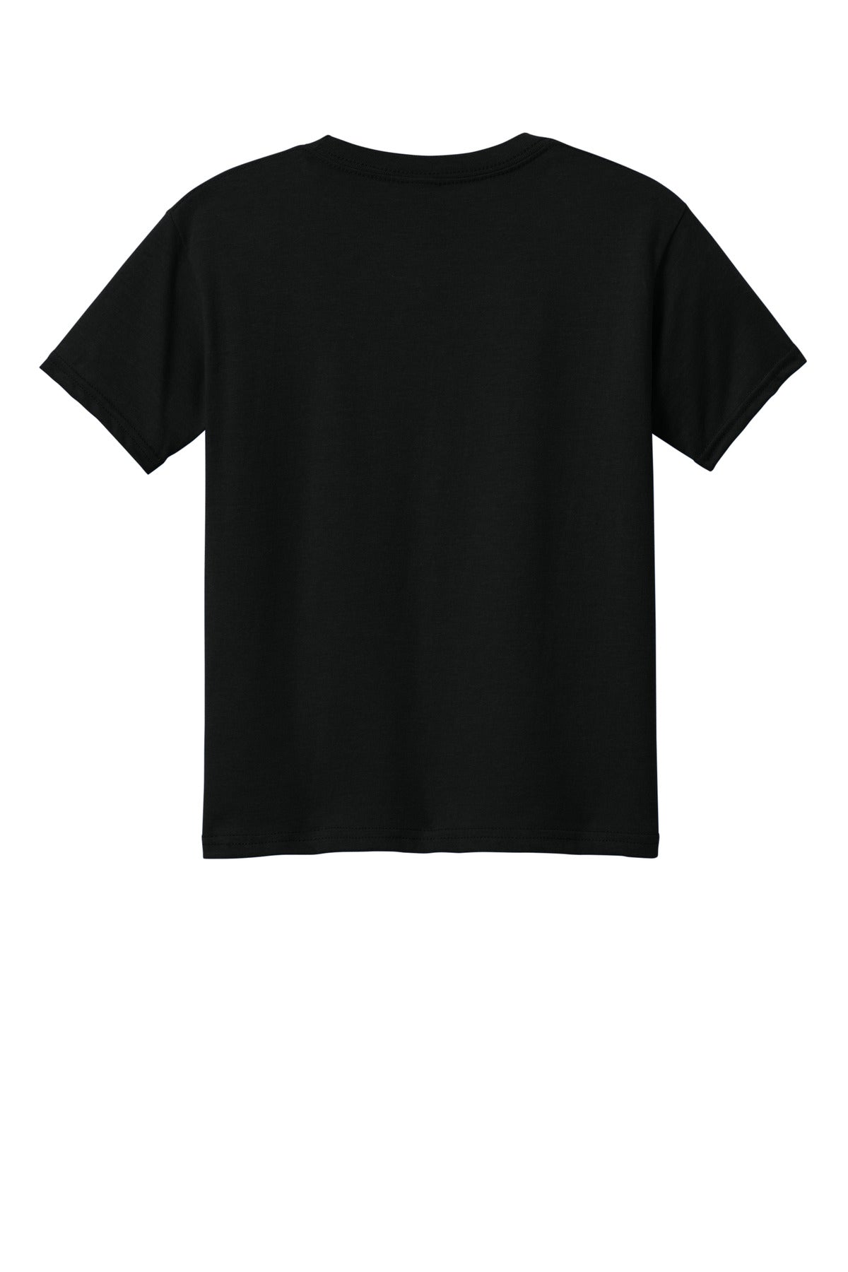 Gildan Youth Softstyle CVC Tee - Pitch Black - flat back