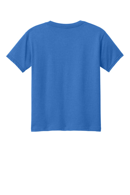 Gildan Youth Softstyle CVC Tee - Royal Mist - flat back