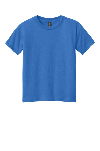 Gildan Youth Softstyle CVC Tee - Royal Mist - flat front