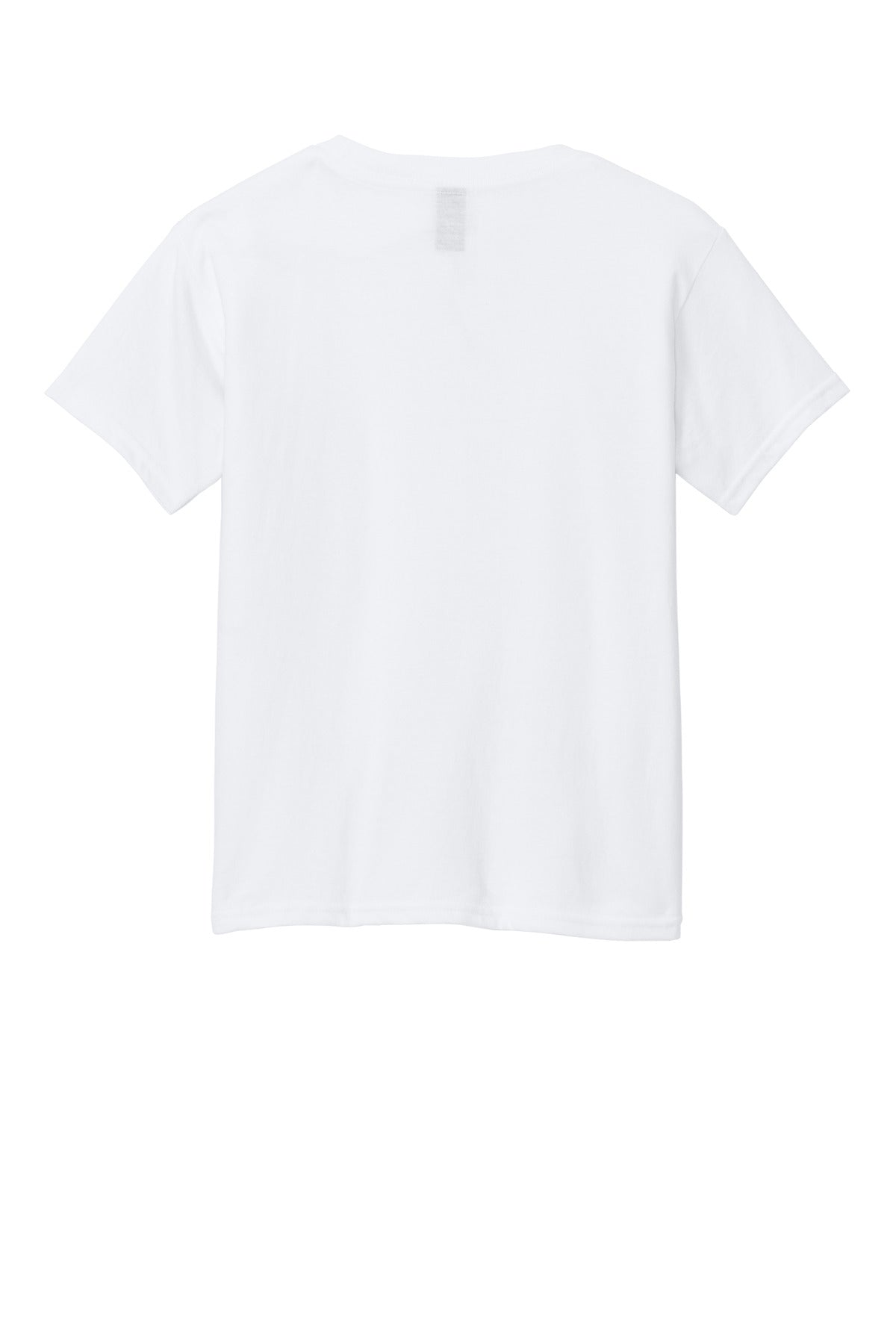 Gildan Youth Softstyle CVC Tee - White - flat back