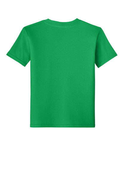 Gildan Youth Softstyle T-Shirt - Irish Green - flat back