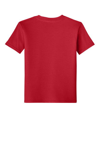 Gildan Youth Softstyle T-Shirt - Red - flat back