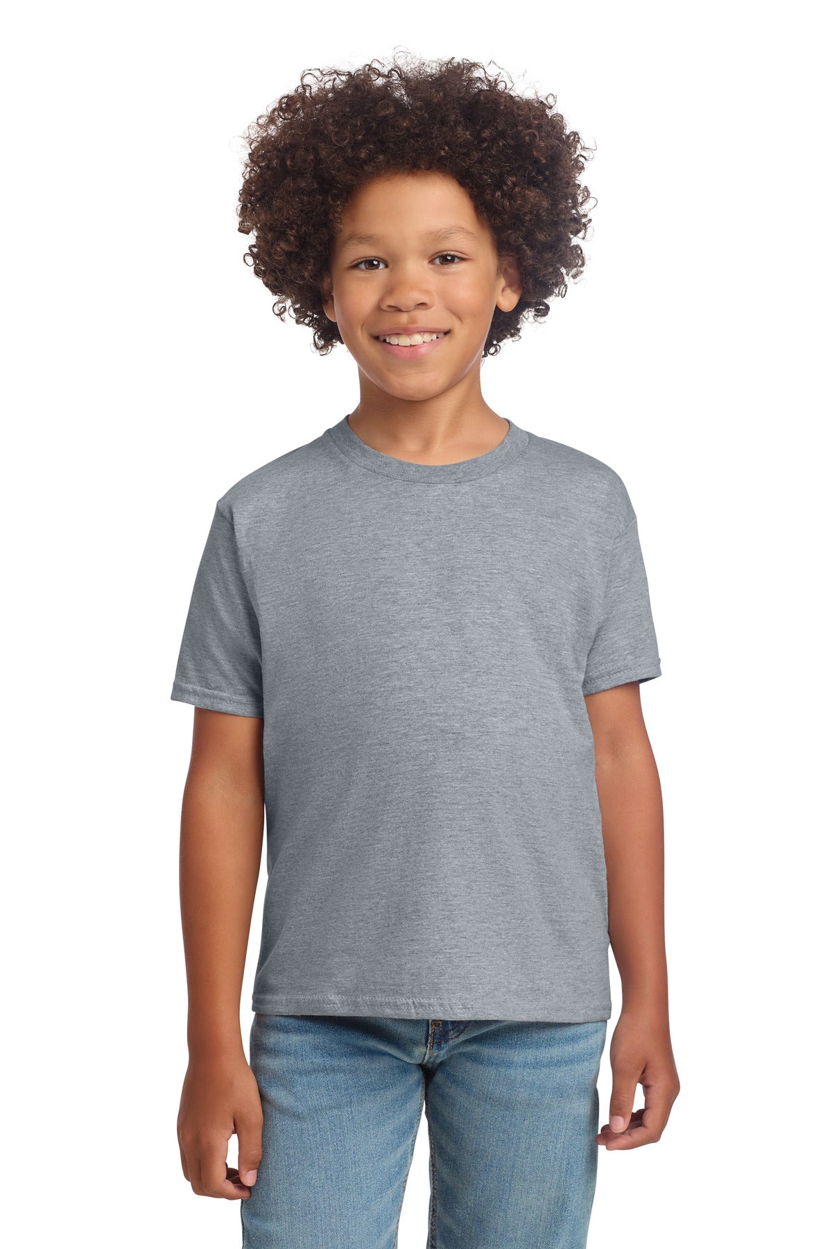 Gildan Youth Softstyle T-Shirt - Sport Grey - front