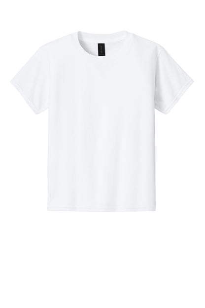 Gildan Youth Softstyle T-Shirt - White - flat front