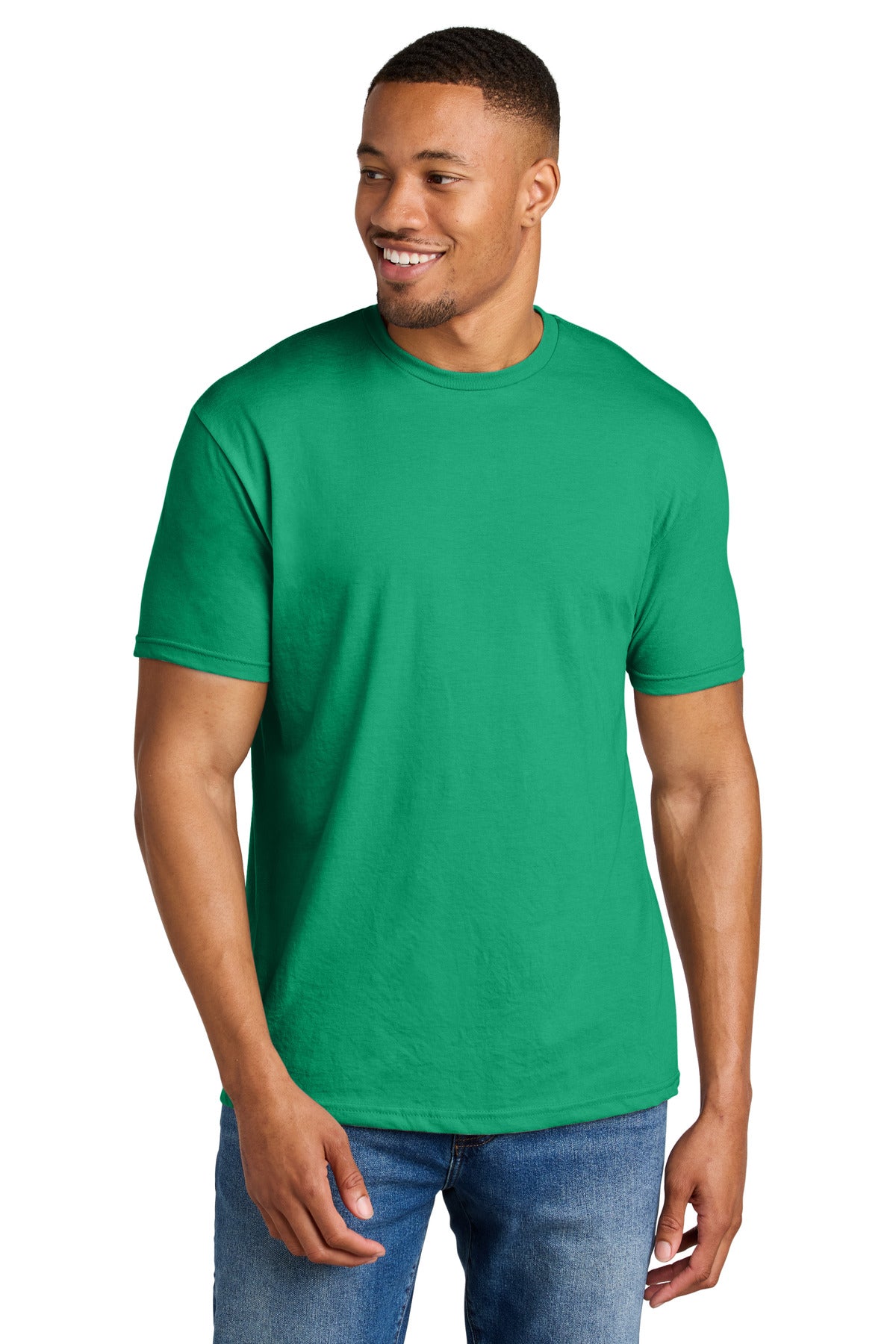 Gildan Softstyle CVC Tee - Kelly Mist - front