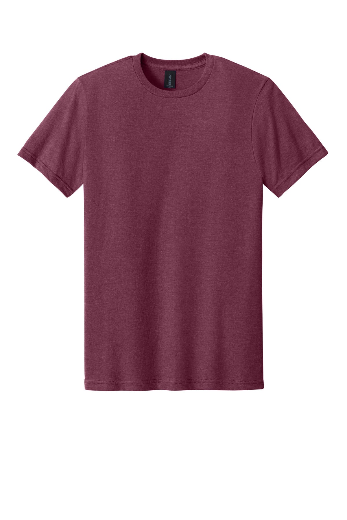 Gildan Softstyle CVC Tee - Maroon Mist - flat front