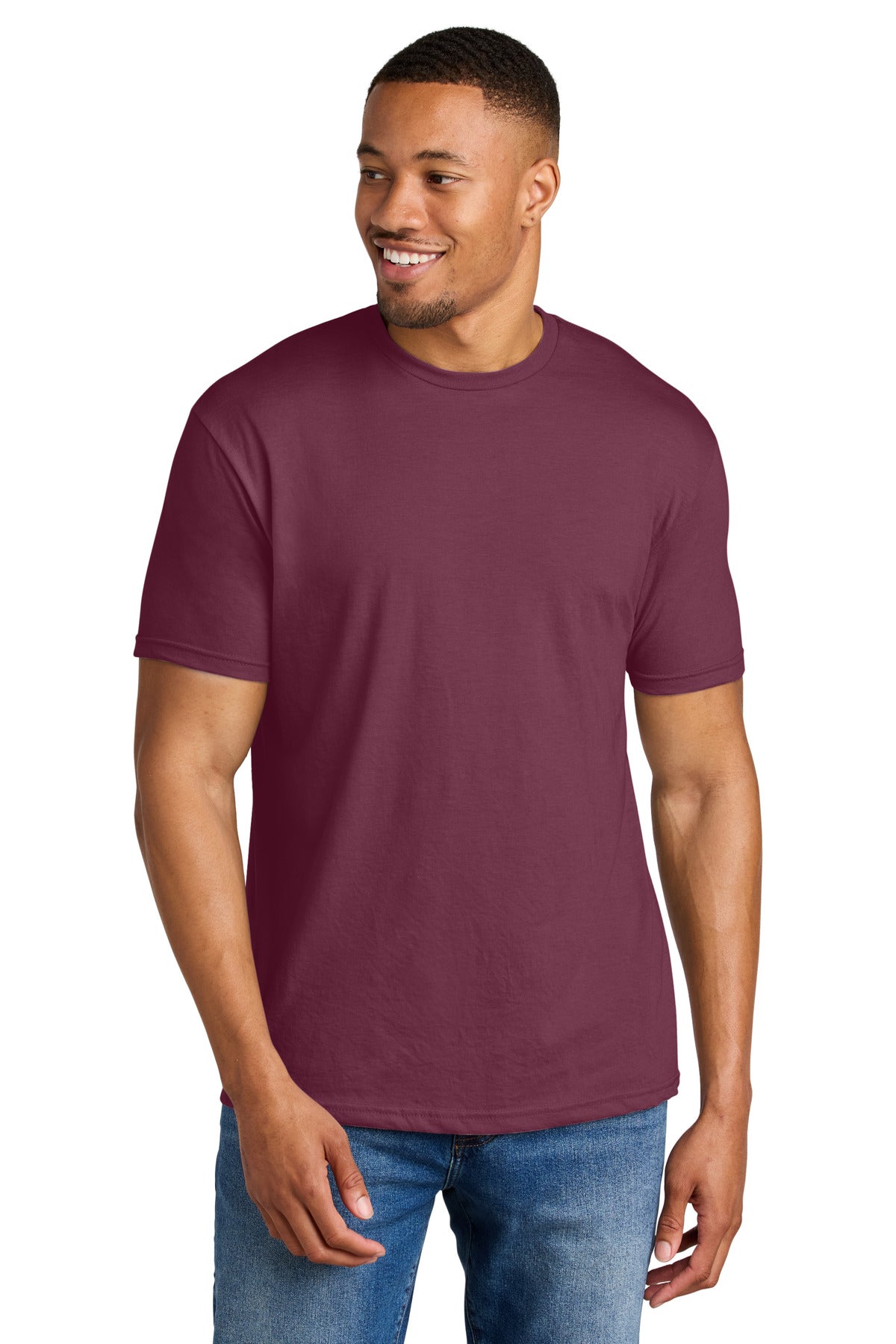 Gildan Softstyle CVC Tee - Maroon Mist - front