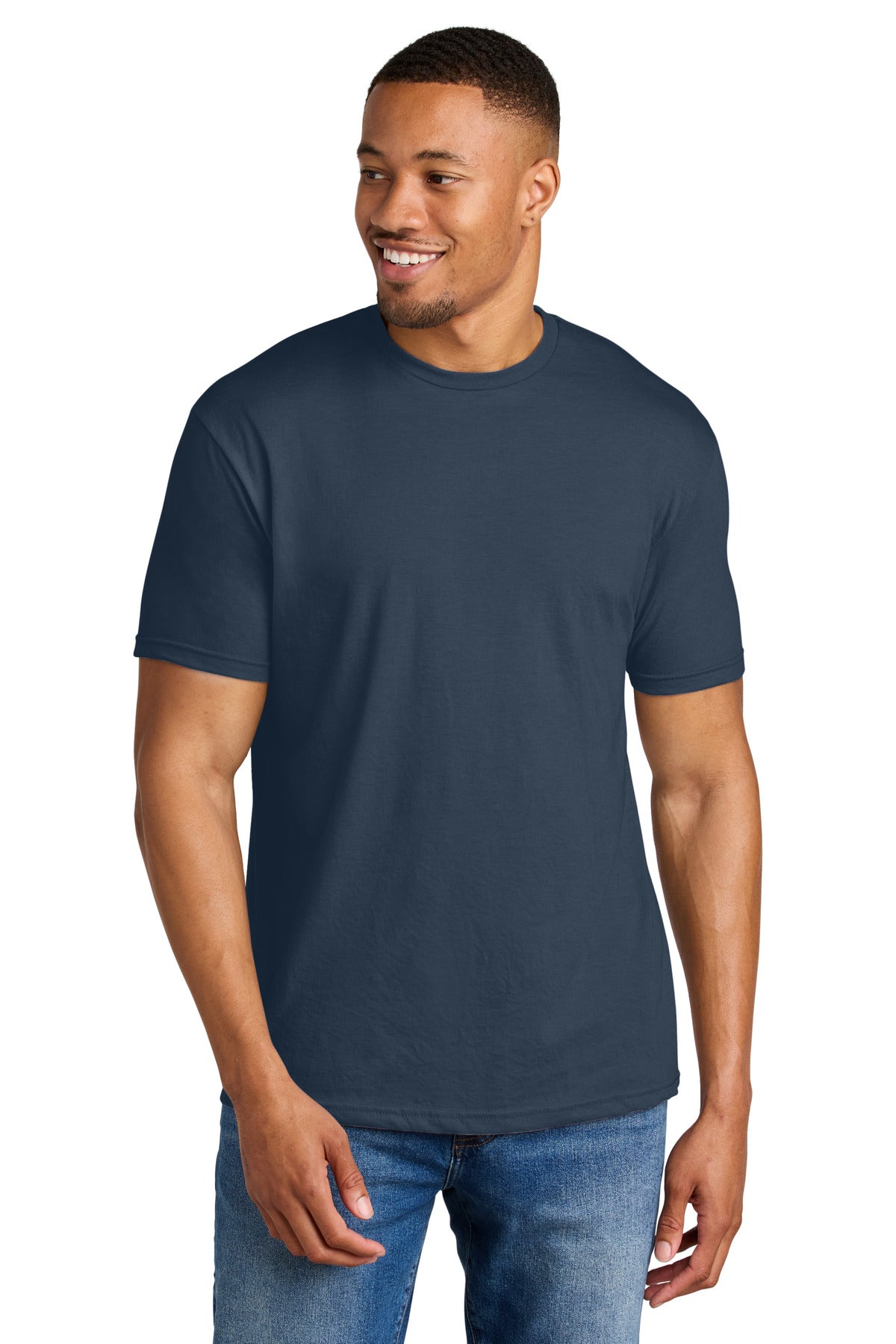 Gildan Softstyle CVC Tee - Navy Mist - front