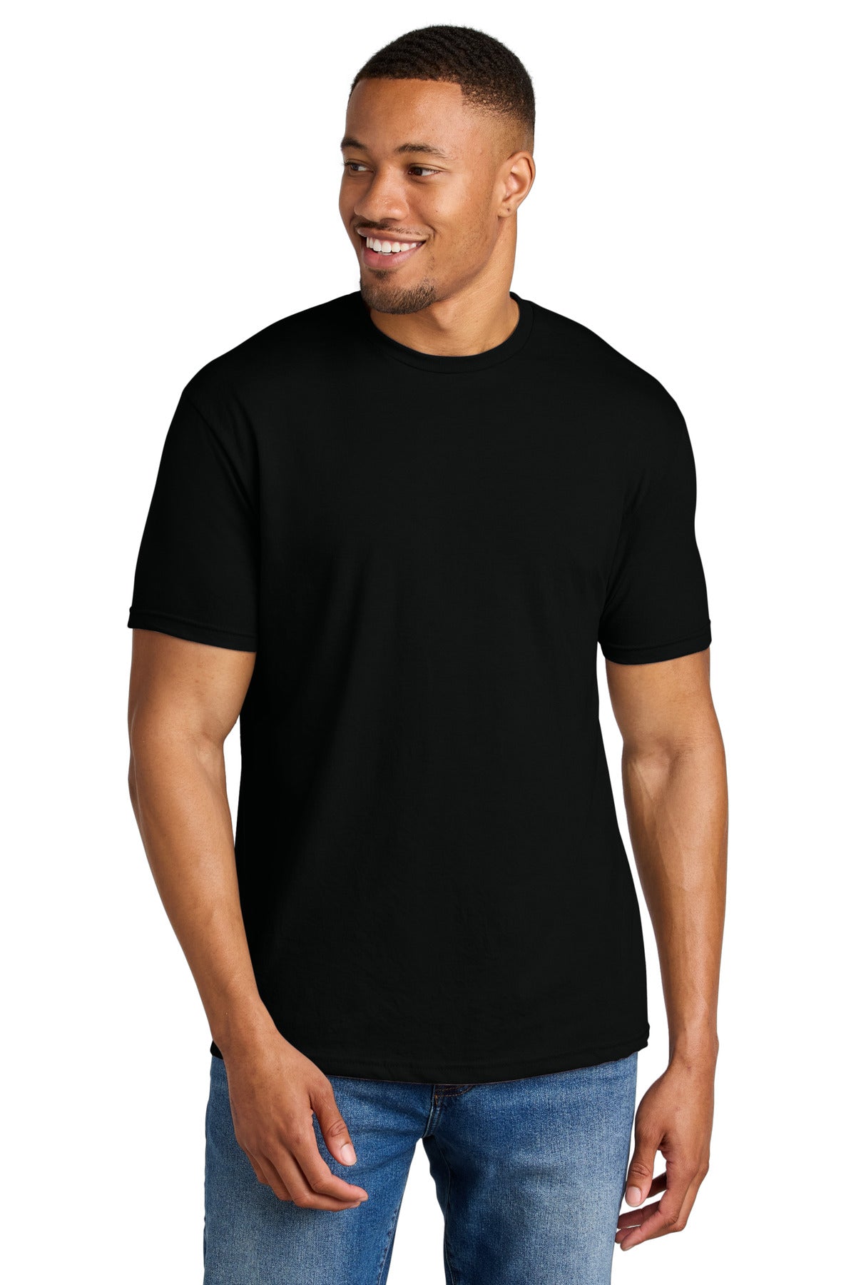 Gildan Softstyle CVC Tee - Pitch Black - front