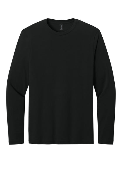 Gildan Softstyle Long Sleeve T-Shirt - Black - flat front