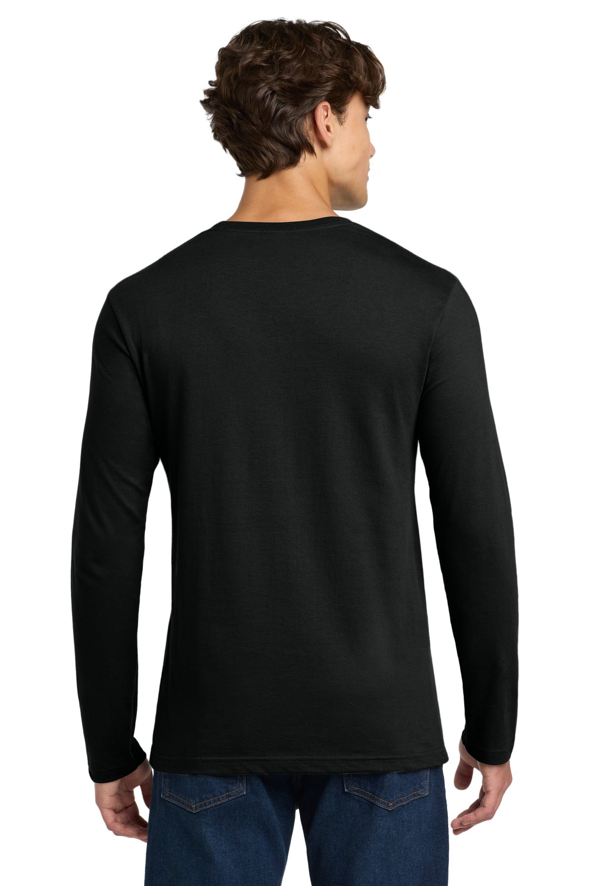 Gildan Softstyle Long Sleeve T-Shirt - Black - back
