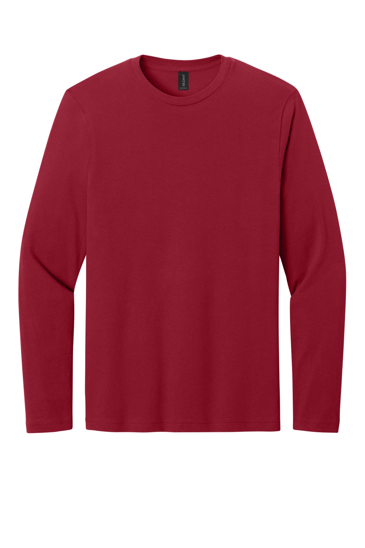 Gildan Softstyle Long Sleeve T-Shirt - Cherry Red - flat front