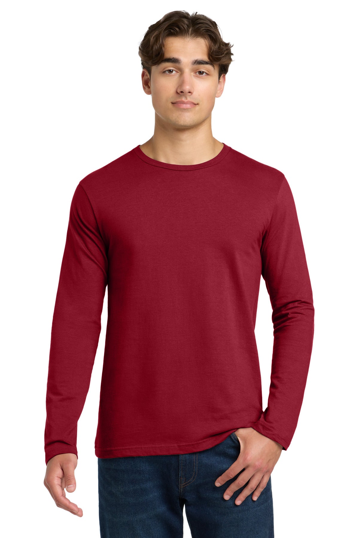 Gildan Softstyle Long Sleeve T-Shirt - Cherry Red - front
